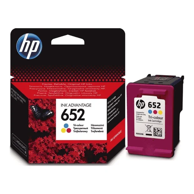 HP 652 F6V24AE Tri-Color Original Ink Advantage Cartridge